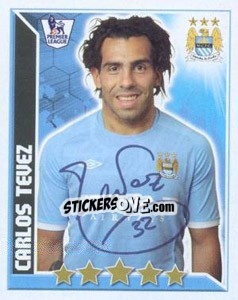 Sticker Carlos Tevez - Premier League Inglese 2010-2011 n. 257 - Topps