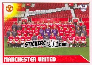 Figurina Manchester United Team - Premier League Inglese 2010-2011 - Topps