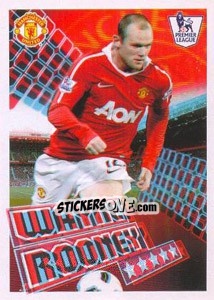 Sticker Wayne Rooney - Star Player - Premier League Inglese 2010-2011 n. 261 - Topps