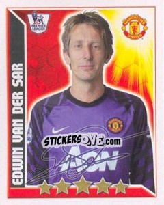 Sticker Edwin van der Sar - Premier League Inglese 2010-2011 n. 262 - Topps