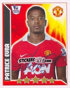 Sticker Patrice Evra - Premier League Inglese 2010-2011 - Topps