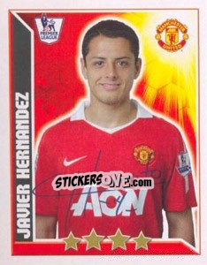 Sticker Javier Hernandez - Premier League Inglese 2010-2011 - Topps