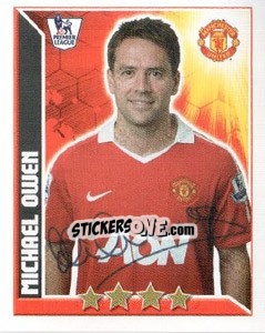 Sticker Michael Owen - Premier League Inglese 2010-2011 - Topps