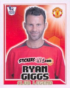 Sticker Ryan Giggs - Club Legend - Premier League Inglese 2010-2011 n. 277 - Topps