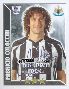 Figurina Fabricio Coloccini - Premier League Inglese 2010-2011 - Topps