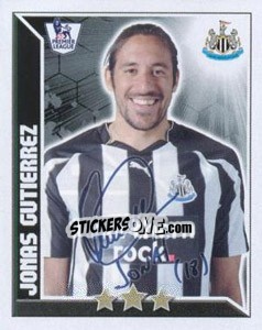 Sticker Jonas Gutierrez - Premier League Inglese 2010-2011 - Topps