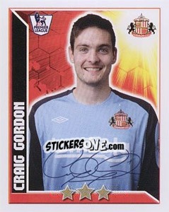 Figurina Craig Gordon - Premier League Inglese 2010-2011 - Topps