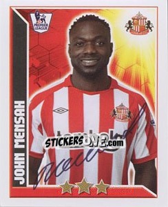 Figurina John Mensah - Premier League Inglese 2010-2011 - Topps