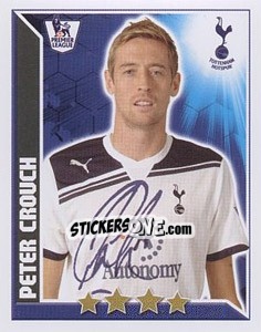 Figurina Peter Crouch - Premier League Inglese 2010-2011 - Topps