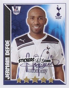 Figurina Jermain Defoe - Premier League Inglese 2010-2011 - Topps