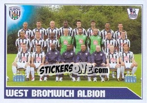 Figurina West Bromwich Albion Team - Premier League Inglese 2010-2011 - Topps