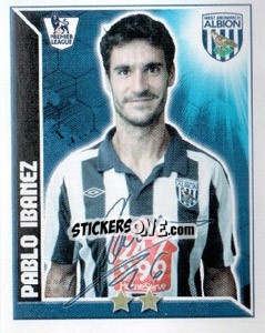 Sticker Pablo Ibanez - Premier League Inglese 2010-2011 n. 363 - Topps