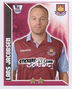 Sticker Lars Jacobsen - Premier League Inglese 2010-2011 n. 378 - Topps