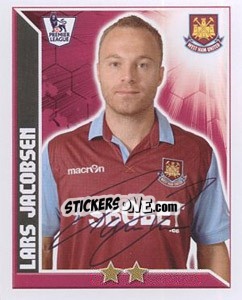 Figurina Lars Jacobsen - Premier League Inglese 2010-2011 - Topps