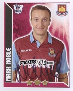Sticker Mark Noble - Premier League Inglese 2010-2011 n. 384 - Topps