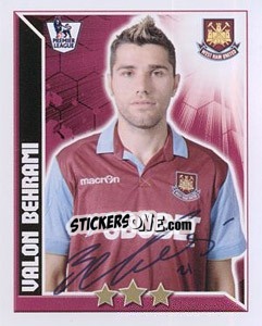 Sticker Valon Behrami - Premier League Inglese 2010-2011 n. 387 - Topps