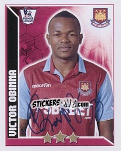 Sticker Victor Obinna - Premier League Inglese 2010-2011 n. 389 - Topps