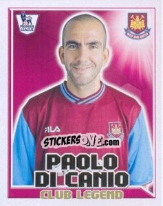Sticker Paolo Di Canio - Club Legend - Premier League Inglese 2010-2011 - Topps