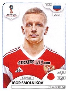 Figurina Igor Smolnikov - Coppa del Mondo FIFA Russia 2018 - Panini