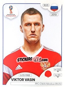 Cromo Viktor Vasin - Coppa del Mondo FIFA Russia 2018 - Panini