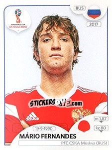 Sticker Mário Fernandes - Coppa del Mondo FIFA Russia 2018 - Panini