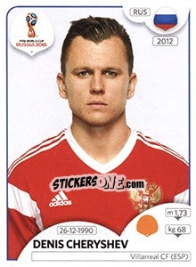 Sticker Denis Cheryshev - Coppa del Mondo FIFA Russia 2018 - Panini