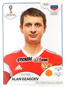 Sticker Alan Dzagoev - Coppa del Mondo FIFA Russia 2018 - Panini