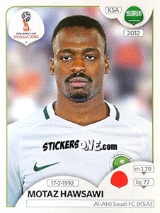 Cromo Motaz Hawsawi - Coppa del Mondo FIFA Russia 2018 - Panini