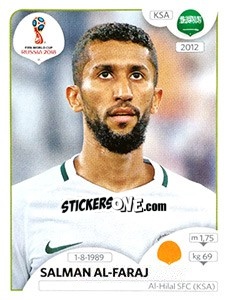 Cromo Salman Al-Faraj - Coppa del Mondo FIFA Russia 2018 - Panini