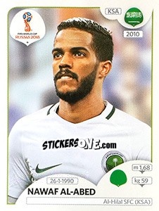 Figurina Nawaf Al-Abed - Coppa del Mondo FIFA Russia 2018 - Panini