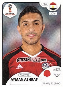 Cromo Ayman Ashraf - Coppa del Mondo FIFA Russia 2018 - Panini