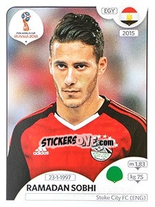 Cromo Ramadan Sobhi - Coppa del Mondo FIFA Russia 2018 - Panini