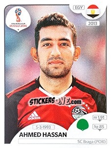Sticker Ahmed Hassan - Coppa del Mondo FIFA Russia 2018 - Panini