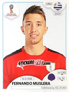 Cromo Fernando Muslera - Coppa del Mondo FIFA Russia 2018 - Panini