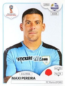 Sticker Maxi Pereira - Coppa del Mondo FIFA Russia 2018 - Panini