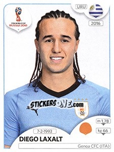 Sticker Diego Laxalt - Coppa del Mondo FIFA Russia 2018 - Panini