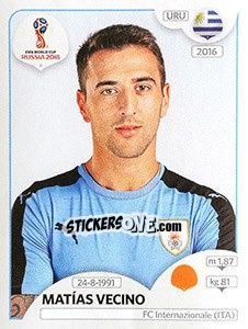 Figurina Matías Vecino - Coppa del Mondo FIFA Russia 2018 - Panini