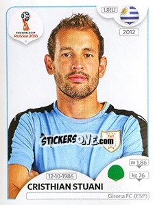 Cromo Cristhian Stuani - Coppa del Mondo FIFA Russia 2018 - Panini