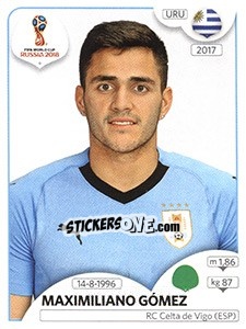 Sticker Maximiliano Gómez - Coppa del Mondo FIFA Russia 2018 - Panini