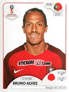 Figurina Bruno Alves - Coppa del Mondo FIFA Russia 2018 - Panini