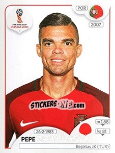 Sticker Pepe - Coppa del Mondo FIFA Russia 2018 - Panini