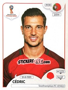 Cromo Cédric Soares - Coppa del Mondo FIFA Russia 2018 - Panini