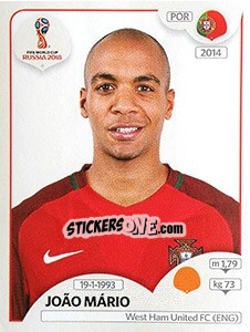 Sticker João Mário - Coppa del Mondo FIFA Russia 2018 - Panini