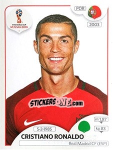 Sticker Cristiano Ronaldo - Coppa del Mondo FIFA Russia 2018 - Panini