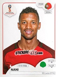 Sticker Nani - Coppa del Mondo FIFA Russia 2018 - Panini