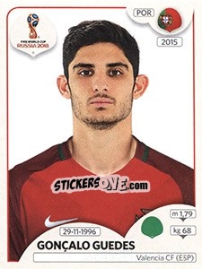 Figurina Gonçalo Guedes - Coppa del Mondo FIFA Russia 2018 - Panini