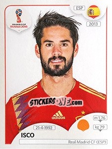 Cromo Isco - Coppa del Mondo FIFA Russia 2018 - Panini