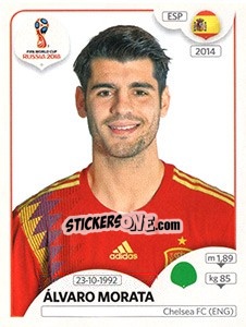 Figurina Álvaro Morata - Coppa del Mondo FIFA Russia 2018 - Panini