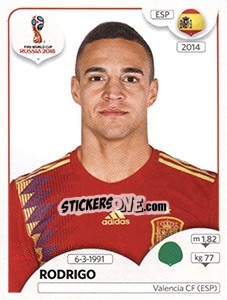 Cromo Rodrigo Moreno - Coppa del Mondo FIFA Russia 2018 - Panini