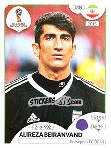 Figurina Alireza Beiranvand - Coppa del Mondo FIFA Russia 2018 - Panini